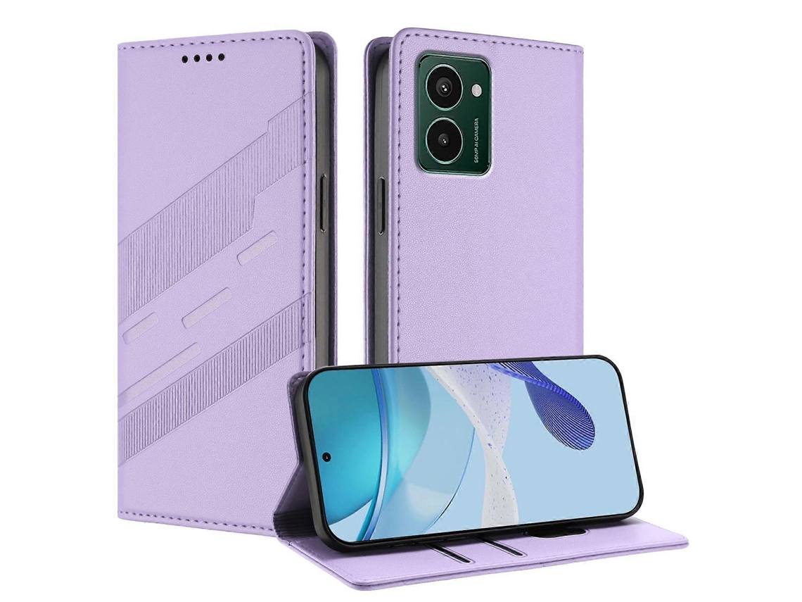 Capa De Celular Retrô De Couro Com Carteira Multifuncional Em Relevo