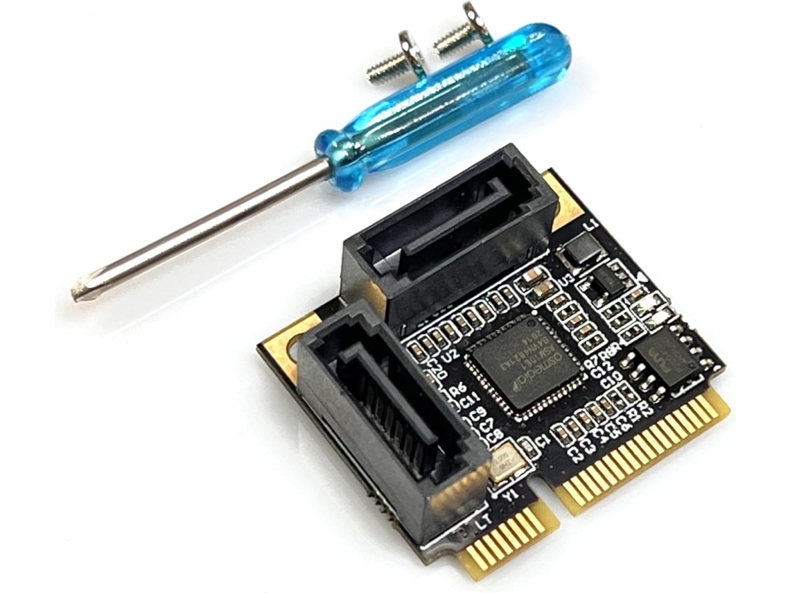 Placa de expansão SFUSHOS PCIe SATA 3.0 com 2 portas e controlador 6Gbps