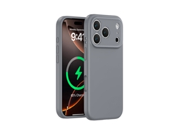 (cinza Carvão, Iphone 17 Pro Max) Capa Magnética De Silicone Líquido Para Iphone, Cobertura Total Com Aberturas Precisas E Botões Integrados.