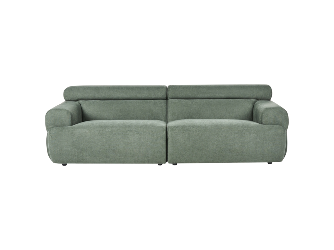 Sofá De 3 Plazas Beliani Hovden De Tela Verde 210x95x69