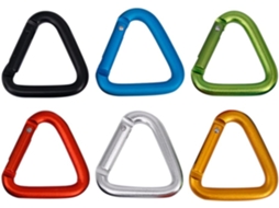 Conjunto De 6 Mosquetões Triangulares Liga Alumínio Para Uso Externo,
