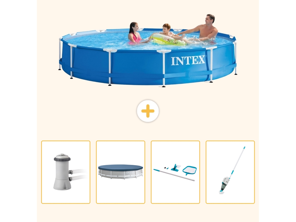 Intex Piscina Com Estrutura Redonda - 366x76 Cm - 5-peças S257