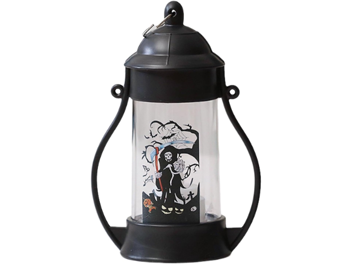 Lanterna De Halloween Led Com Caveira Decorativa |
