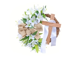 Laxiscreed Guirlanda Floral De 39cm Para Porta De Entrada Com Flores Artificiais Para Decoração De Casa