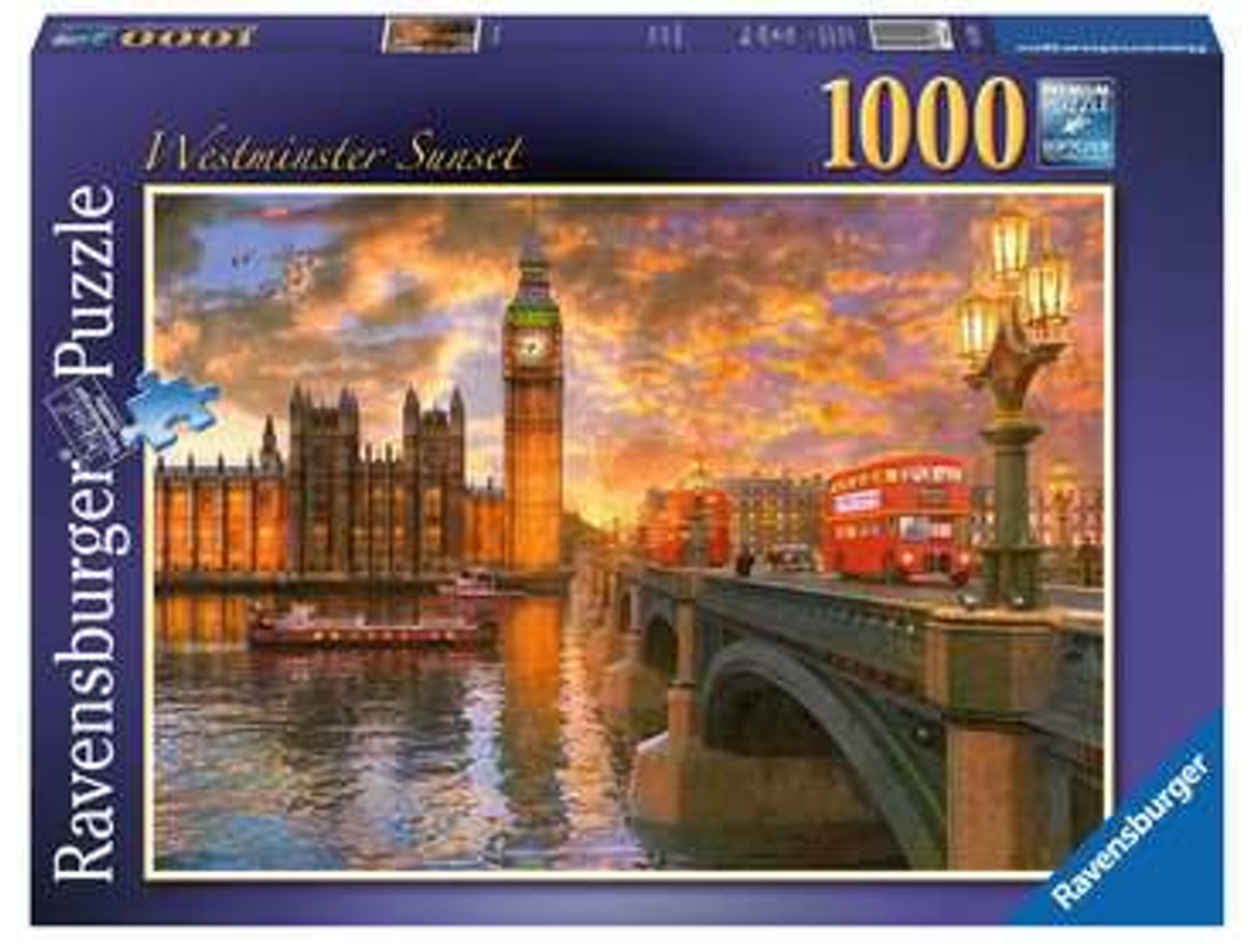 Puzzle RAVENSBURGER London Westminster Sunset 1000 Peças Panorâmico