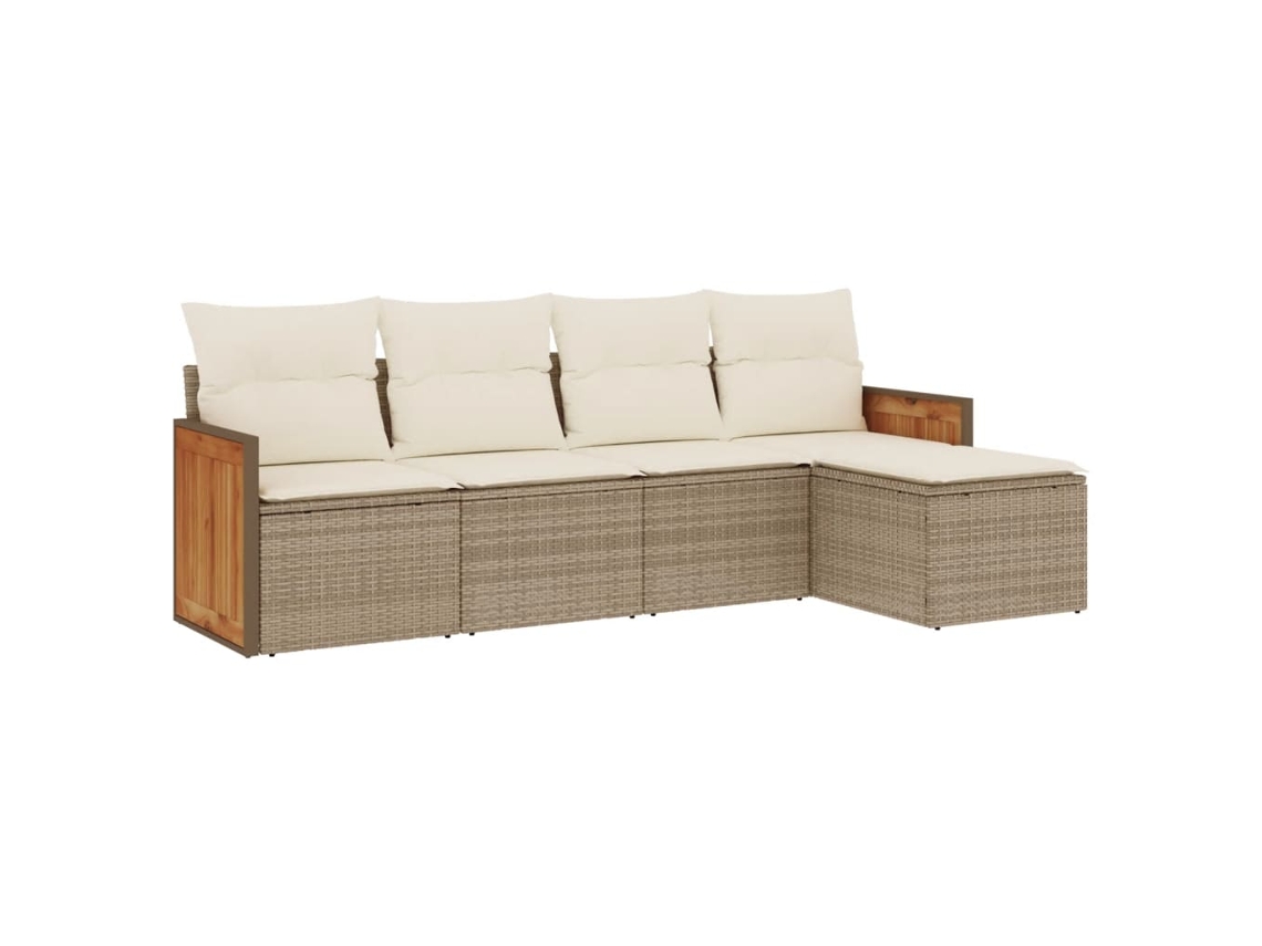 Garden Sofa Set, Garden Sofa Sets Vidaxl Bege Rattan / Vime (n/a)