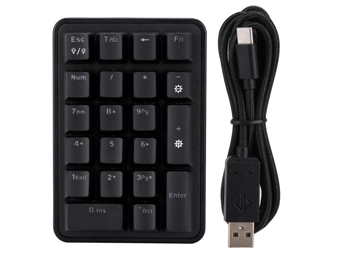Teclado Numérico Ajazz Ak21 Teclado Numérico Mecânico Steampunklaxiscreed (interface Usb Tipo C Sem Interruptor)