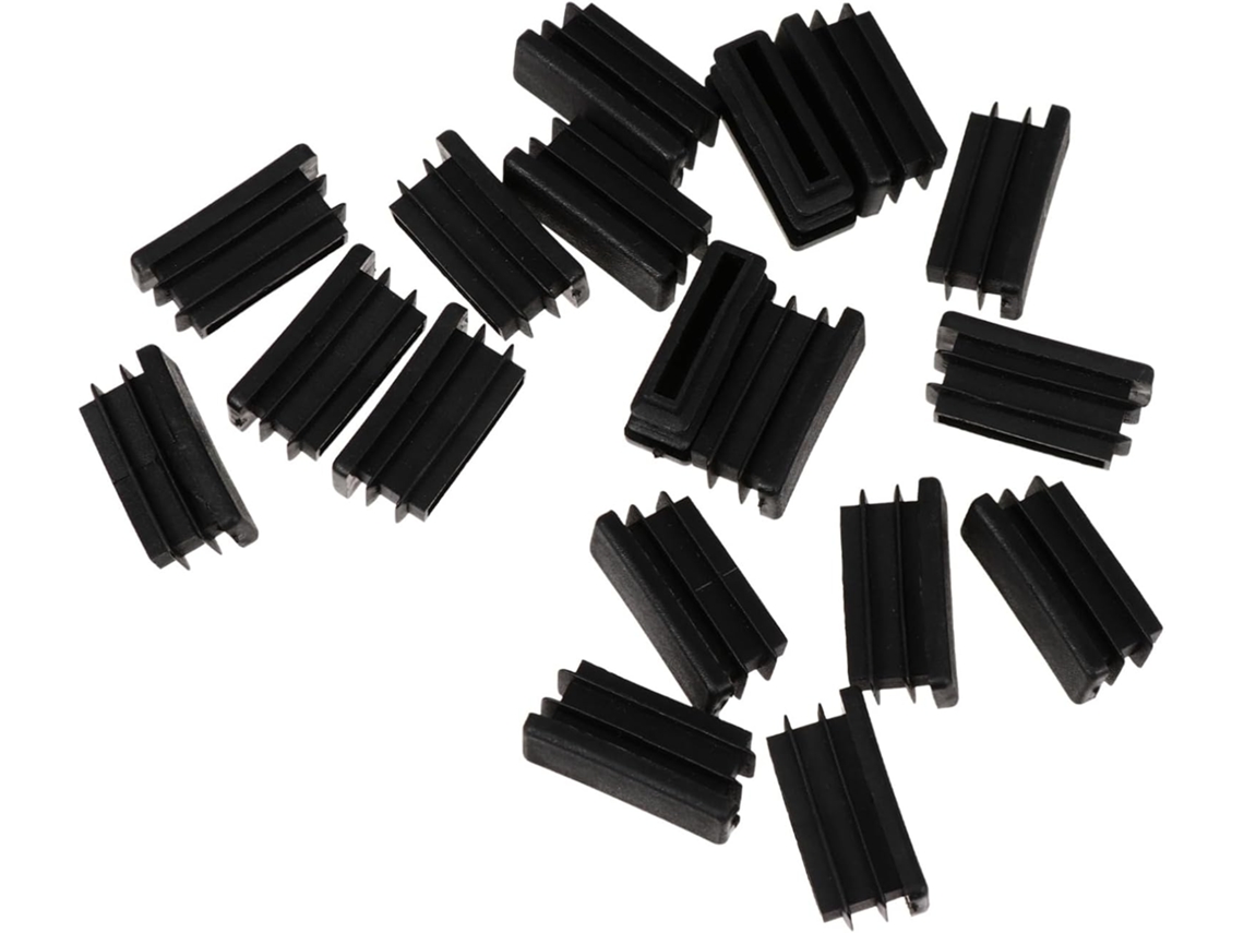 100 Peças De Protetores Quadrados Pvc Preto Para Pés Móveis, Tampas Tubulares Para Pés De Cadeiras E Móveis, Instalação