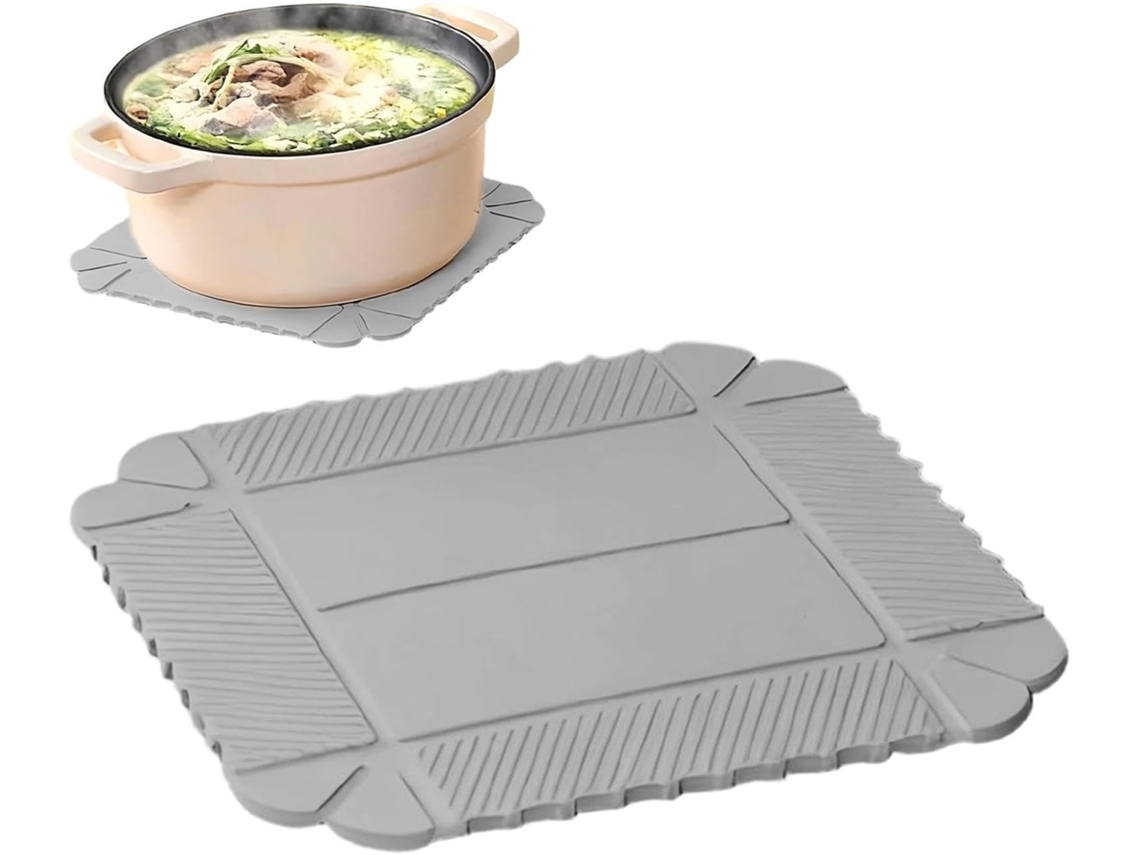 Bandeja Suporte Para Panelas Dobrável Multiuso Em Silicone