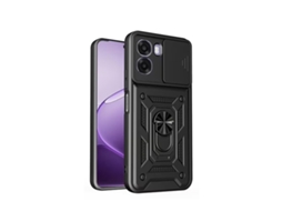 Capa De Proteção Militar Magnética Janela Deslizante Gift4me Para Oppo A6x - Preto