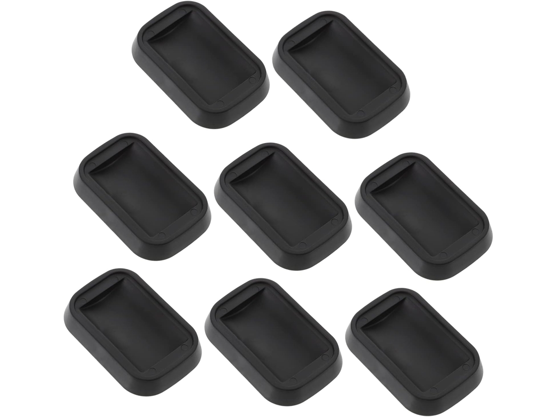 Protetores De Borracha Shineofi Para Rodízios Móveis E Camas, Antiderrapantes, Conjunto De 8 Peças, Na Cor Preta, Para