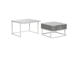 Conjunto de 2 Mesas de Centro em Pedra Sinterizada ALEXANDRA HOUSE LIVING (70x70x45cm)
