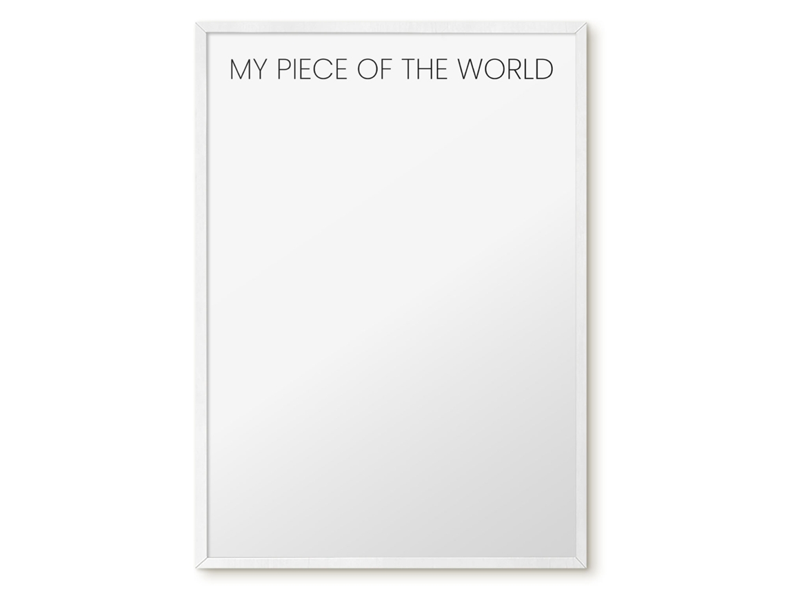 Magnetic Glass Board My Piece Of The World For The Hall Espelharte (50x70 Cm)