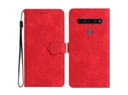 Capa De Couro Para Celular Com Estampa Floral Em Relevo