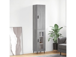 Armario alto 34,5x34x180 cm Madera procesada Gris Sonoma