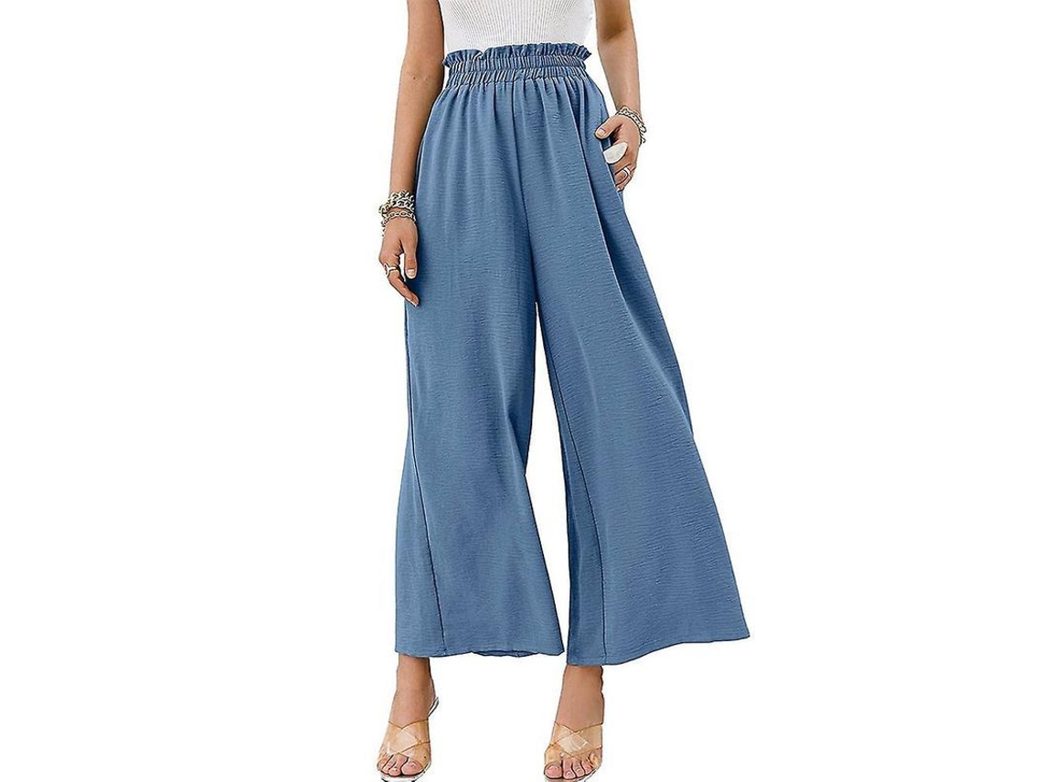 2026 pantalones Anchos de Mujer Con Cintura Elástica Material Mezcla de Algodón Talla M 2xl Verano