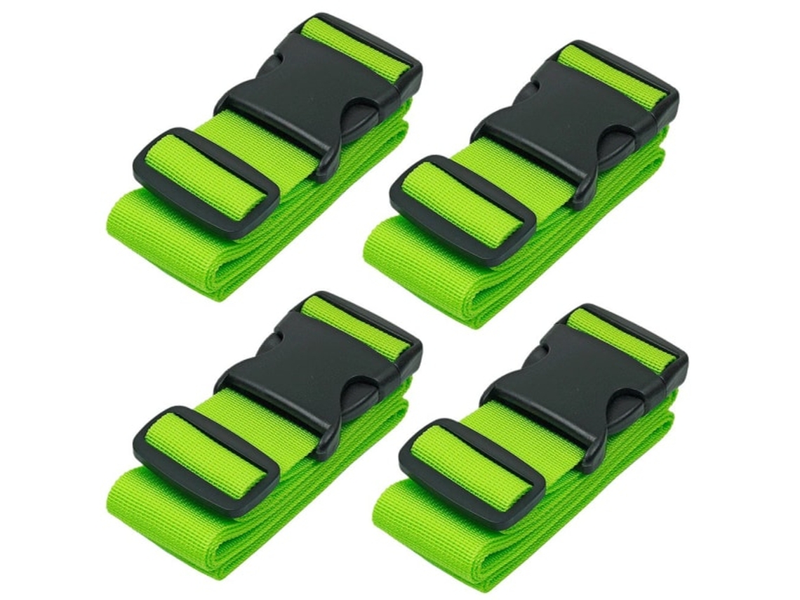 Cintas De Amarrar Para Malas, Pacote Com 4 Unidades, Verde