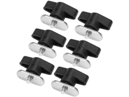 6 Conjuntos Parafusos Porcas Aço Inox Nylon Para Montagem Trilhos Kayak Canoa Barco Pesca Acessórios