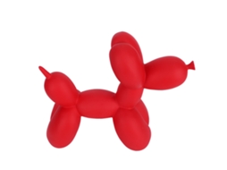 Ornamento Decorativo Cão Balão Resina Vermelho para Lar