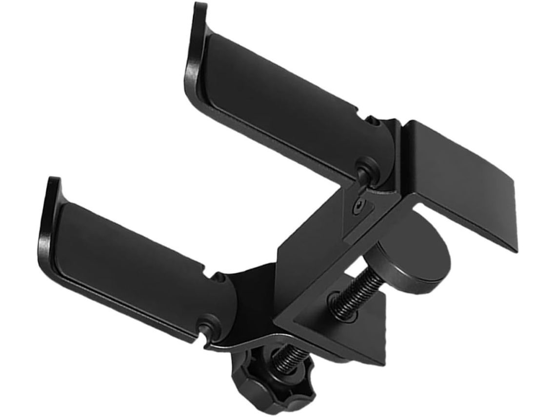 Suporte De Casque Áudio Noir Em Plástico E Silicone Suporte Duplo Polivalente, Crochê De Bureau Para Rangement