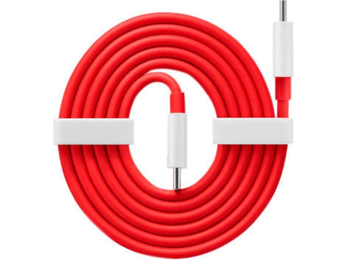 Cabo de Carga Warp Oneplus 7T Pro Usb C 100 Cm Vermelho