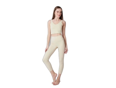 Leggins de Mulher ONAMASTE Mantra Bege (L/XL)