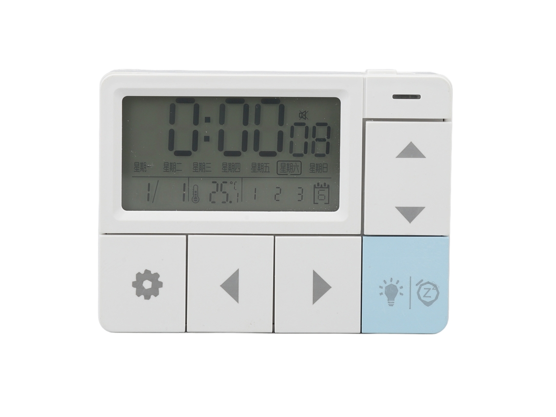 Aetheria relógio Despertador Digital Led com Hora Data Semana Temperatura para Sala Quarto Escritório Branco