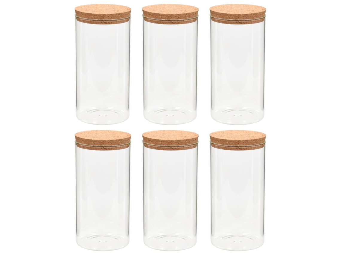 Storage Glass Jar, Storage Glass Jars Vidaxl Transparente Vidro (n/a)