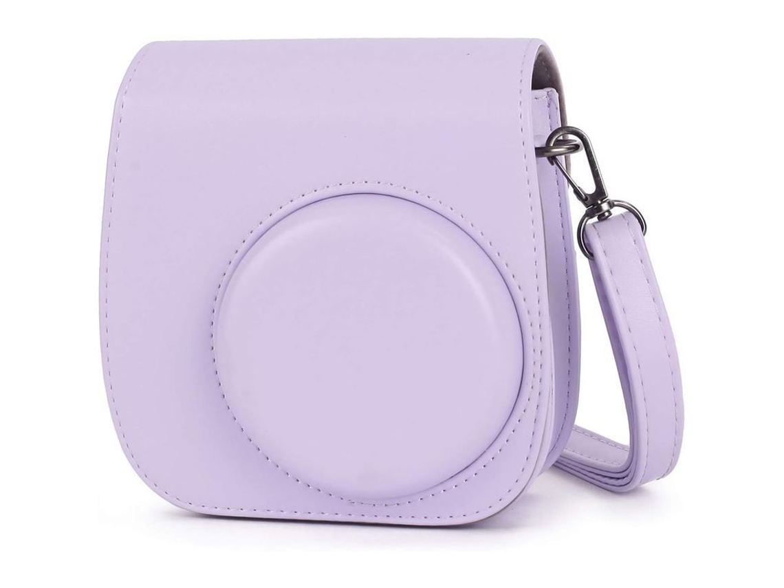 Bolsa para Câmara Instax Mini 11 em Couro PU com bolsinho e alça ajustável, S/MARCA