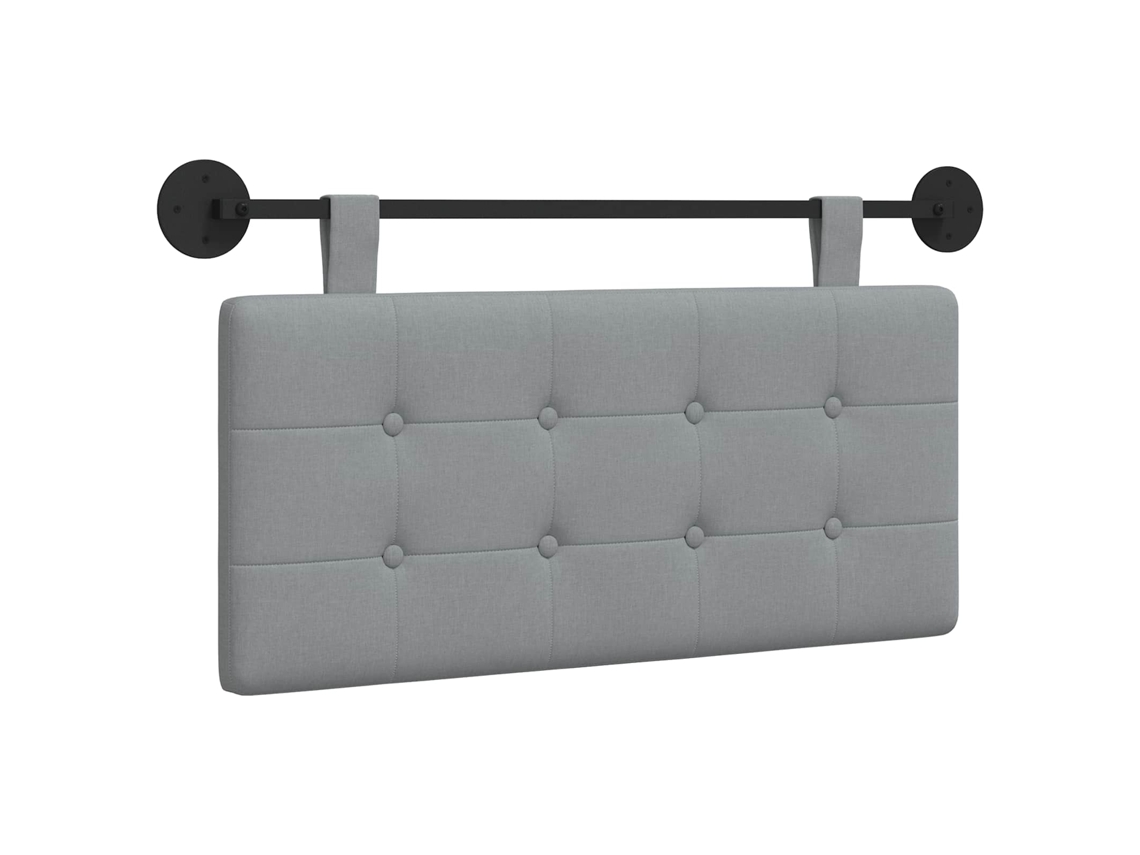 Conjunto 1 Cabeceira De Quarto Vidaxl Cinzento-claro Tecido (90 X 55 X 5 Cm)