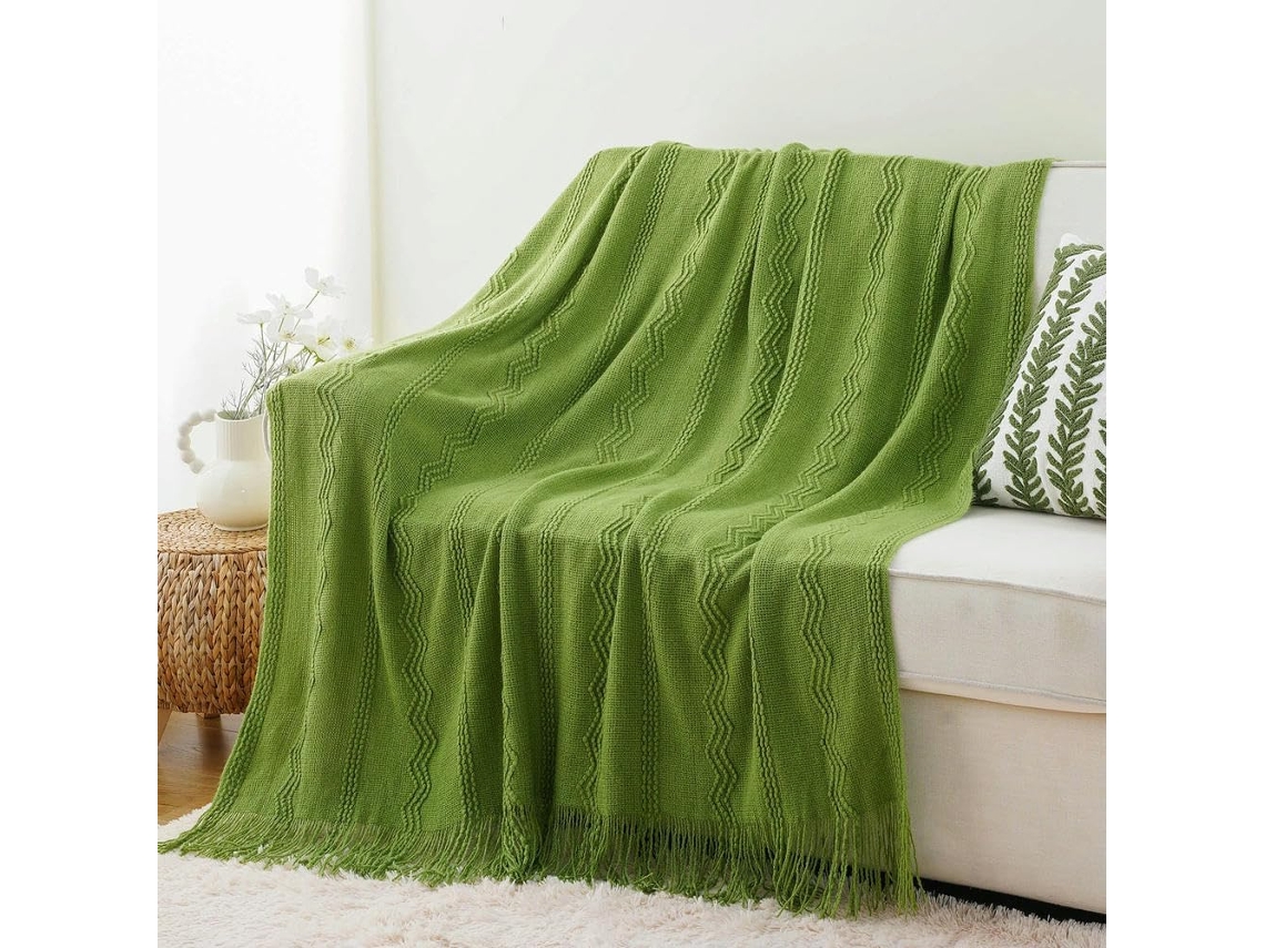 Manta Leve de Tricô para Cama Sofá Cobertor Verão, Macio, Quente, Ideal para Quarto e Sala de Estar