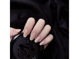 Dicas de Unhas Falsas Artificiais Diy de Cor Carne com 24 Peças À Prova D'água Removíveis