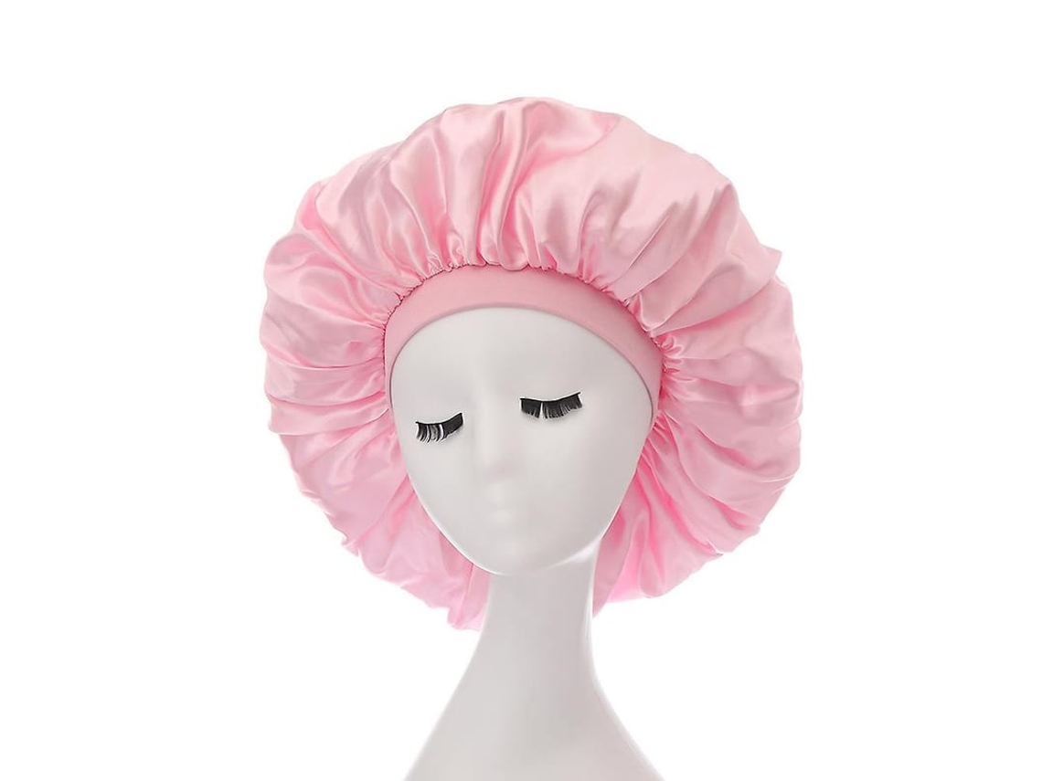 2026-gorro De Seda Impermeável Com Banda Elástica E Borda Larga Para Dormir Roxo 1 Peça