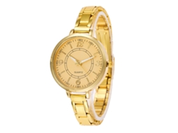 Pulseira elegante unissex de quartzo, estilo casual, ideal para presente (dourada)