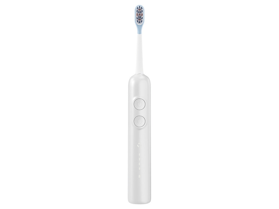 Escova De Dentes Elétrica Inteligente Ipx7 À Prova Dágua Sônica Vibratória Limpeza Dentes/fendas Sfushos (branca)