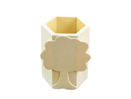 Suporte para caneta multifuncional de madeira maciça suporte para caneta material de escritório decoração criativa VOLIBEAR