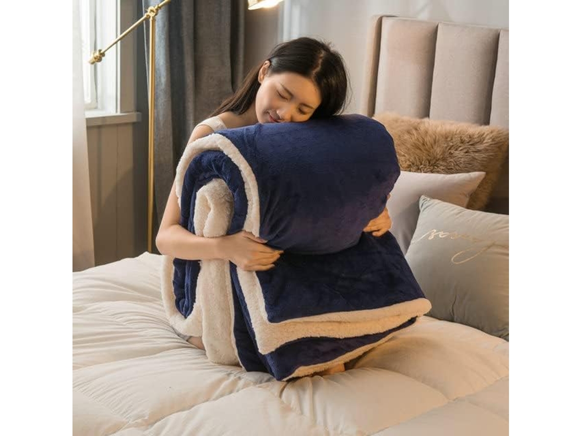 Cobertores de Inverno para Cama Lã Cor Sólida Mantas Grossas e Quentes Adultos Sofá Super Macios Capas Edredom