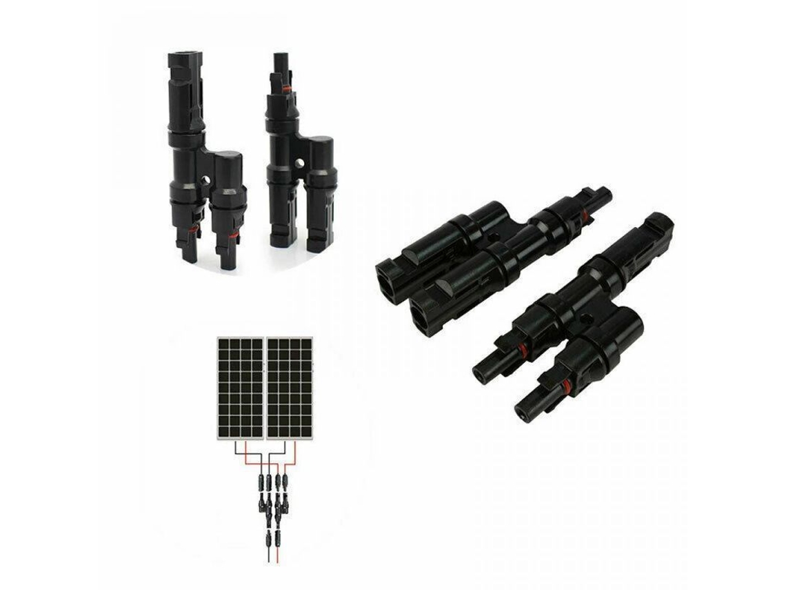 Conector Y LINJOU para painel solar, adaptador de cabo paralelo MMF FFM 30A, IP67, 2 unidades
