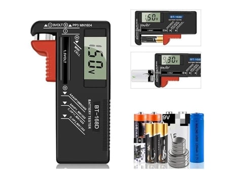 Testador De Pilhas Digital, Testador De Pilhas Universal, Testador De Baterias, Para Aa, Aaa, C, D, Pp3, 9v, 1.5v, Pilhas De Botão Funcão Qiediey