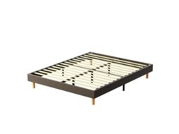 Sommier Tapissier 160x200 Cm , 14 Listras, Comfort, Brun