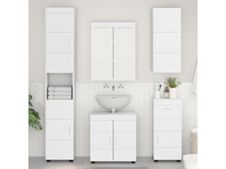 Vidaxl Armário De Parede Para Banheiro Tulum Branco 37 X 24,5 X 86 Cm
