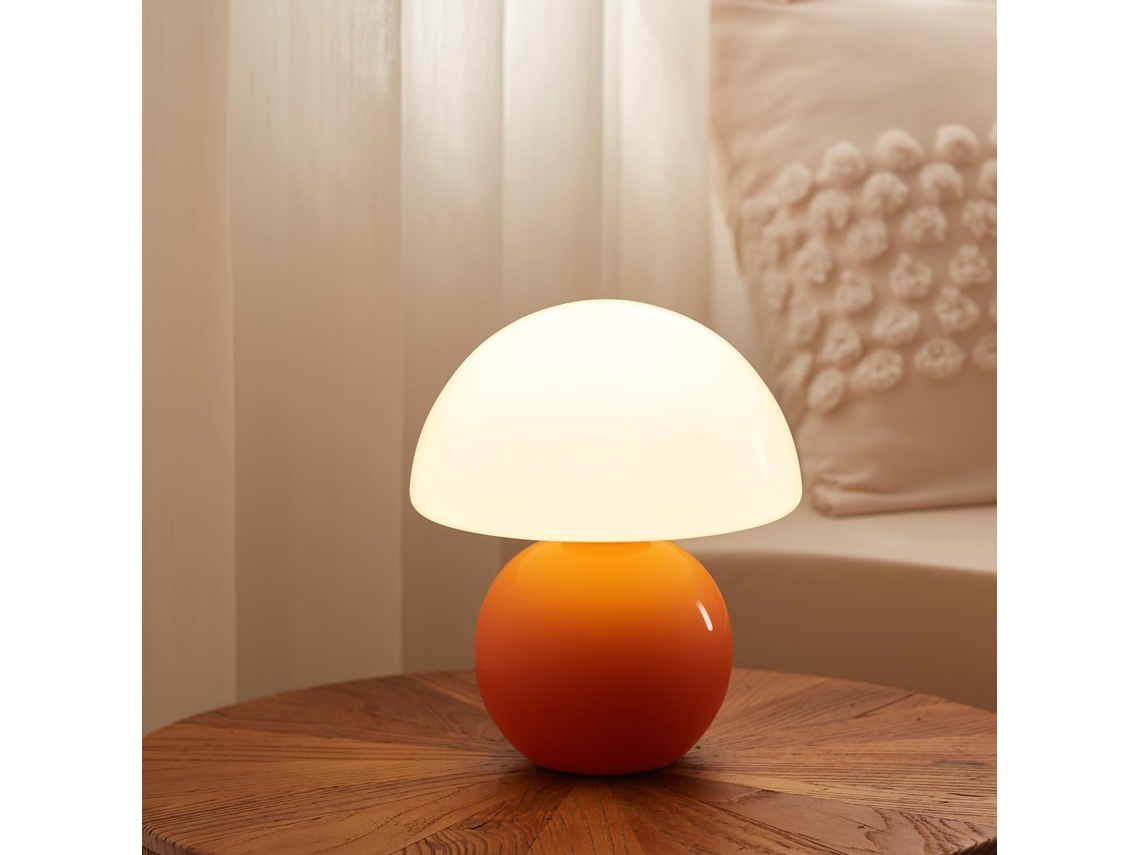 Luminária De Mesa Led Com Base De Cerâmica,abajur Cogumelo,intensidade Ajustável Para Sala E Quarto,pequena Lâmpada Decorativa Btforus