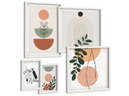 Conjunto De Pinturas Decorações Vegetais Estilosas Espelharte (5 Peças)