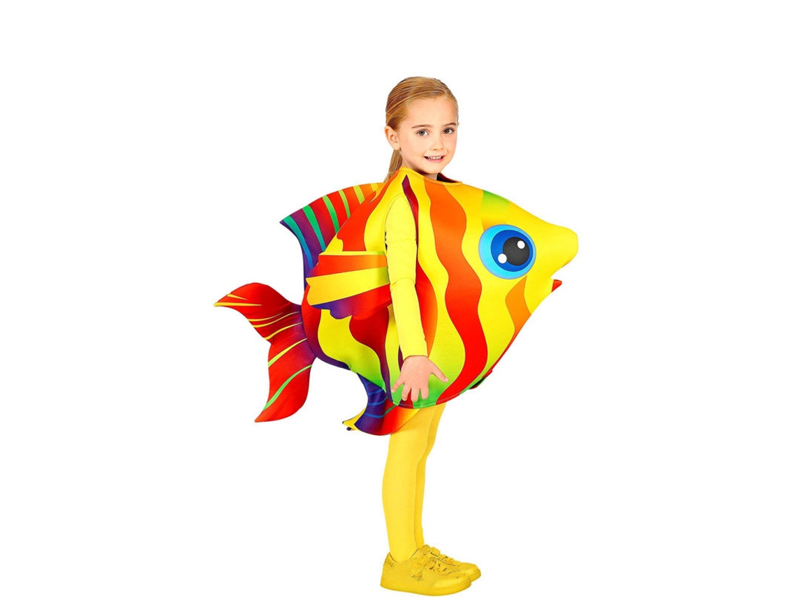 Fato Unisexo WIDMANN Peixe Tropical Amarelo e Vermelho (Tam.: 4 a 6 anos)