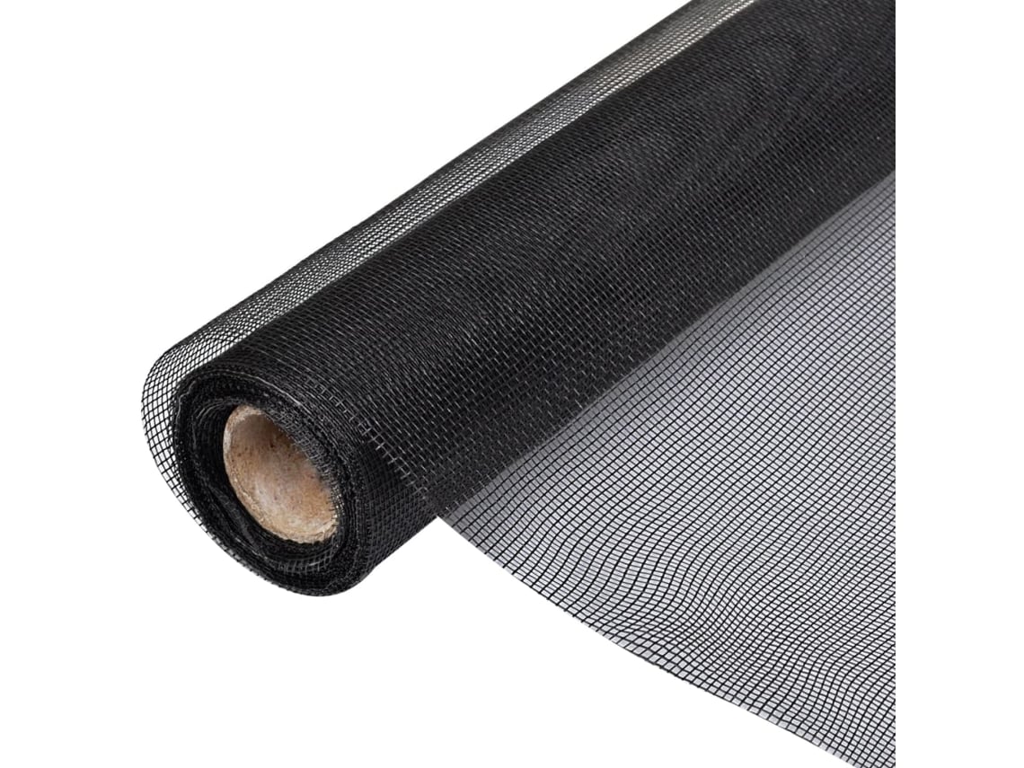 vidaXL Rede mosquiteira em fibra de vidro 100x500 cm preto