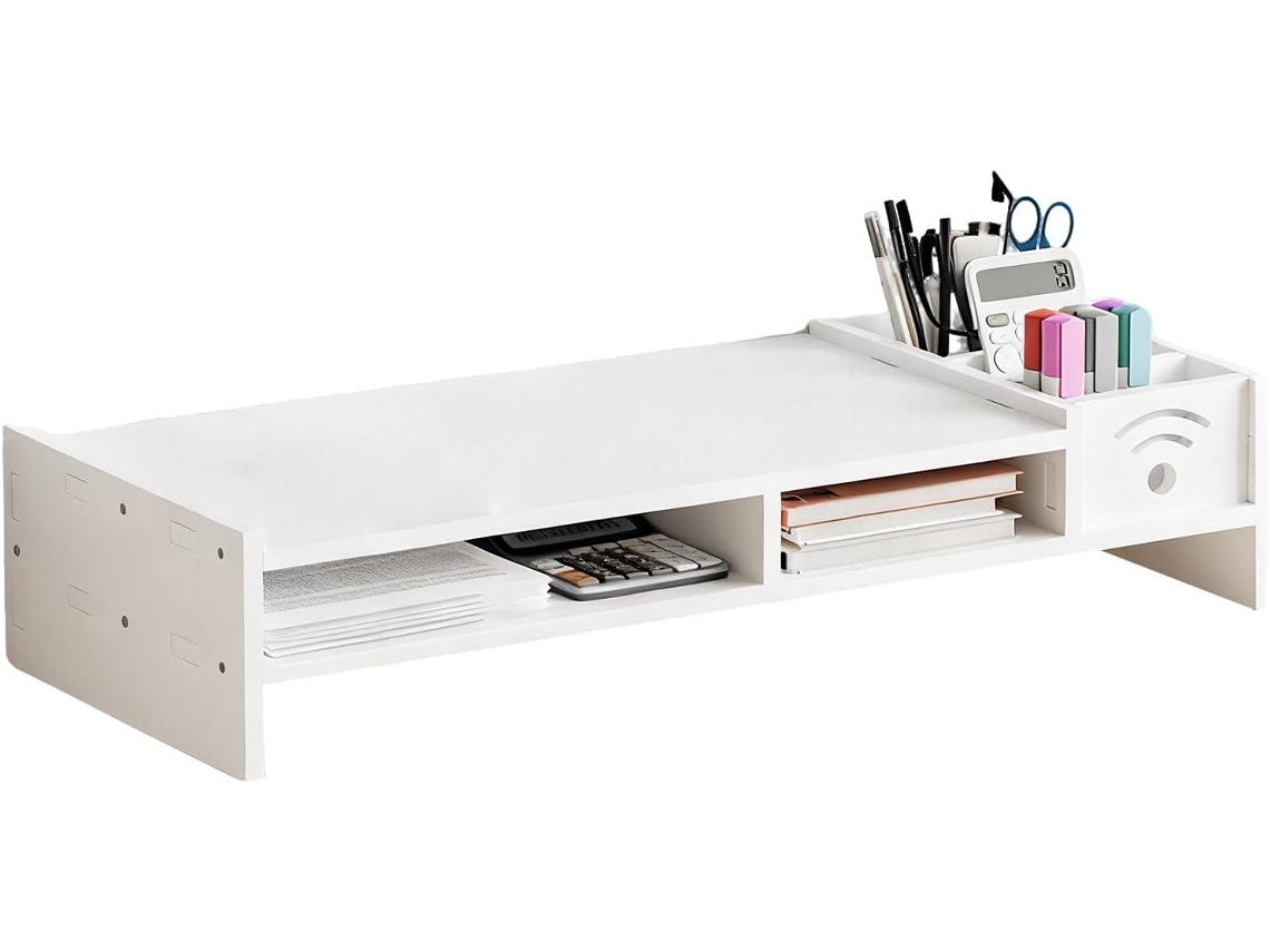 Suporte Genérico Elevado Para Monitor, Prateleira Ergonômica De 2 Níveis- Computador De 10, 9 Cm De Altura