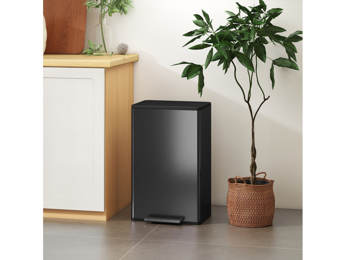 Kitchen Trash Can 45 Liter Pedal Bin Kitchen Trash Can With Soft-close Lid, Removable Inner Container