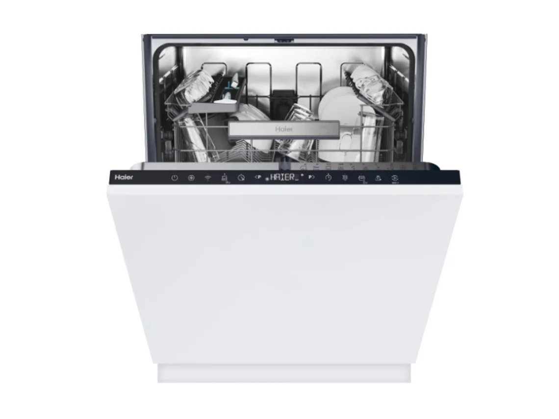 Máquina de Lavar Loiça Encastre HAIER XI 4C4S0 (14 Conjuntos - 58,5 cm - Painel Preto)