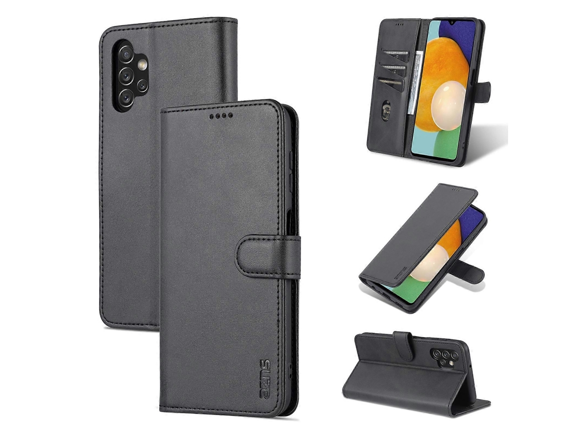 Capa De Couro Com Textura De Bezerro E Flip Horizontal Para Samsung Galaxy A13 4g Azns