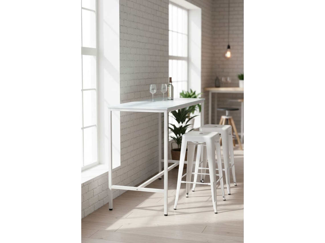 Mesa Biro Alto Retangular 120 X 60 Cm - Branco
